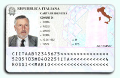 Carta Identita' Elettronica: fronte della smart card