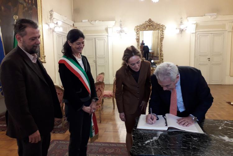 Foto ricevimento delegazione diplomatica greca a Palazzo Comunale