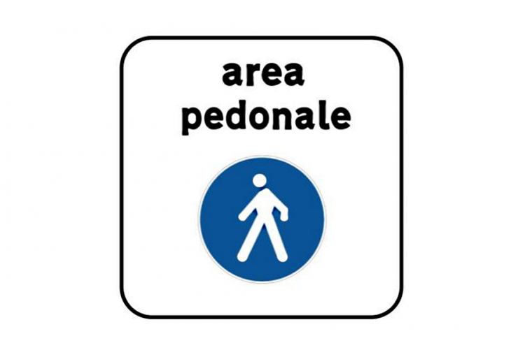 immagine del cartello di area pedonale