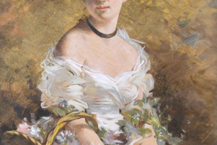 Giovanni Boldini (ritratto di signora con fiori)