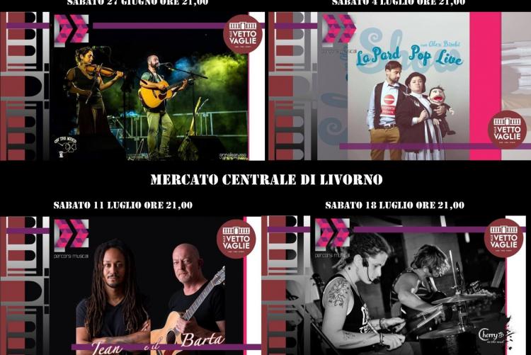 Cartellone eventi "Invito alla musica al Mercato Centrale"