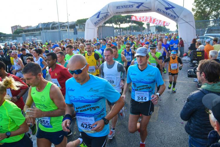 Foto di una edizione della Livorno Half Marathon