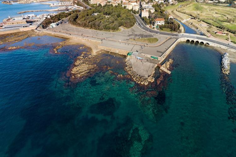 La costa cittadina vista dal drone (foto di Fondazione Lem - Visit Livorno)
