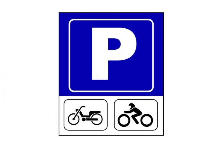 Immagine del cartello per i parcheggio dei motocicli