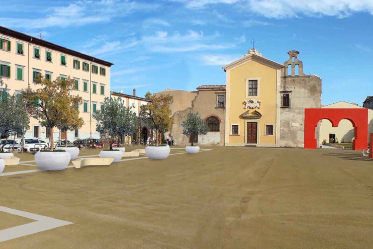 immagine del progetto della piazza