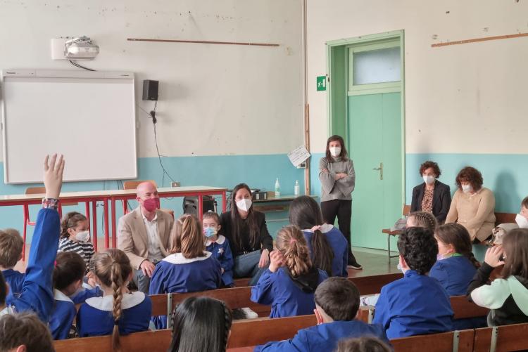 foto della visita di Salvetti e Camici alla scuola D'Azeglio