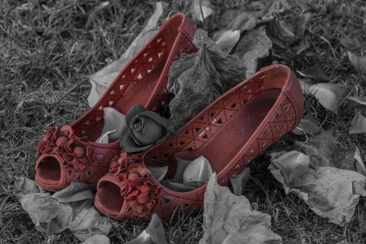 nell'immagine un paio di scarpe rosse simbolo della violenza contro le donne, Foto di semprepiusu03 da Pixabay 
