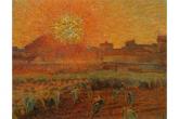 M. Puccini, Eclissi di sole, olio su tavola, 34x45 cm., collezione privata
